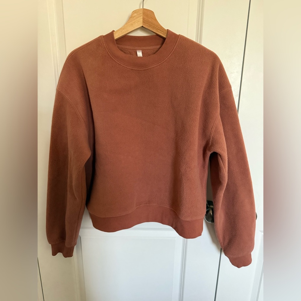 Fabletics Women's Teddy Rust Sweatshirt Size L